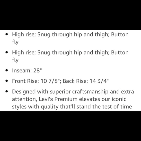 NWT Levi’s Premium Wedgie straight leg jean woman size 26 - Picture 5 of 7